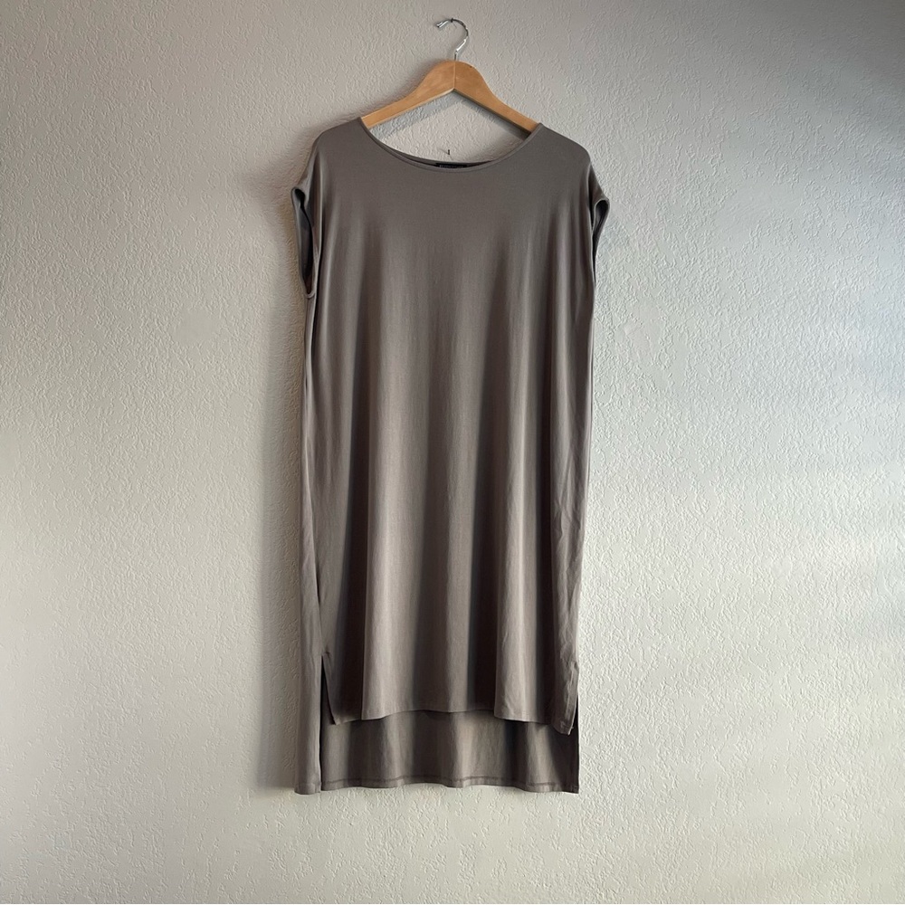 Eileen Fisher Taupe Sleeveless Dress